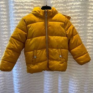 H&M Yellow Puffer Jacket Girls size 6-7
